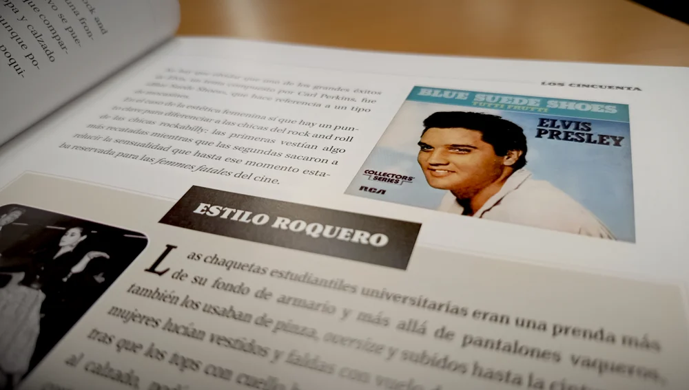 Una de les pàgines del llibre 'Rock & arte y estética', que dedica un apartat especial a l'estètica rocakbilly Una de les pàgines del llibre 'Rock & arte y estética', que dedica un apartat especial a l'estètica rocakbilly