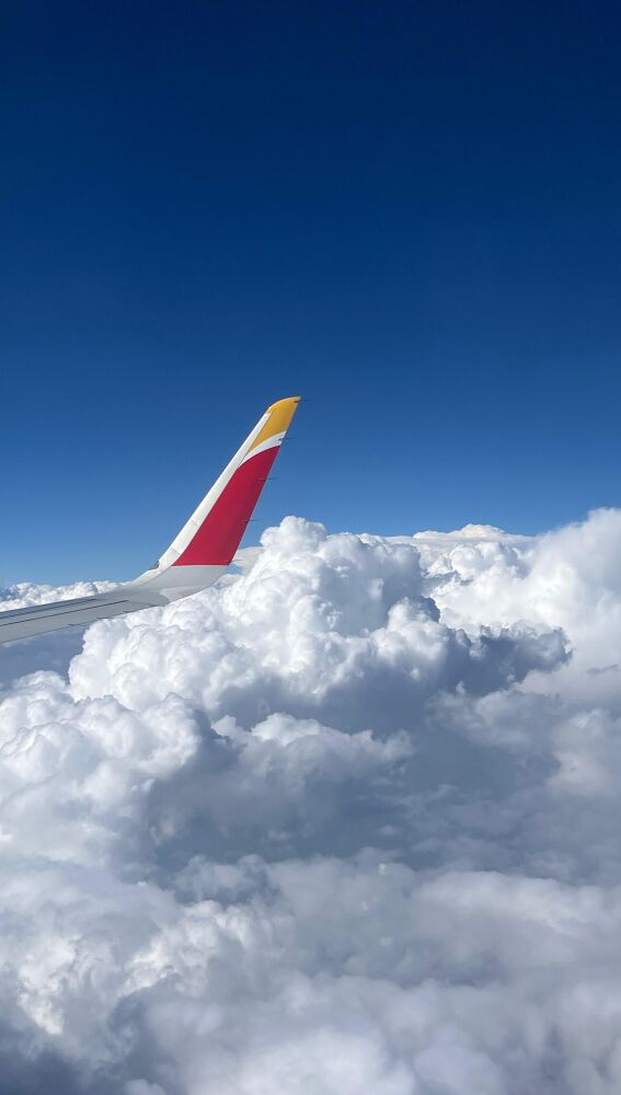 A bordo de un avión de Iberia