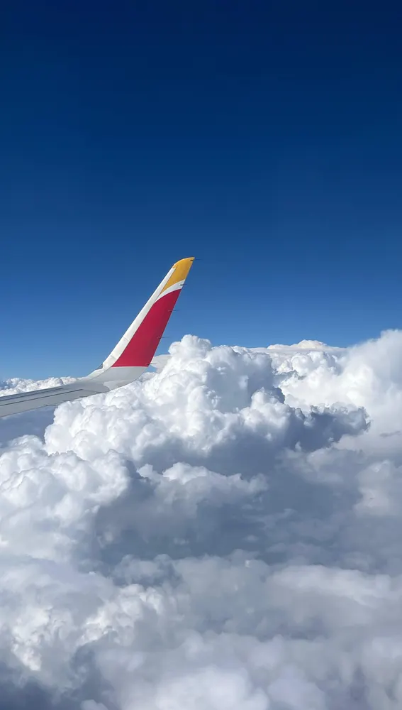 A bordo de un avión de Iberia A bordo de un avión de Iberia