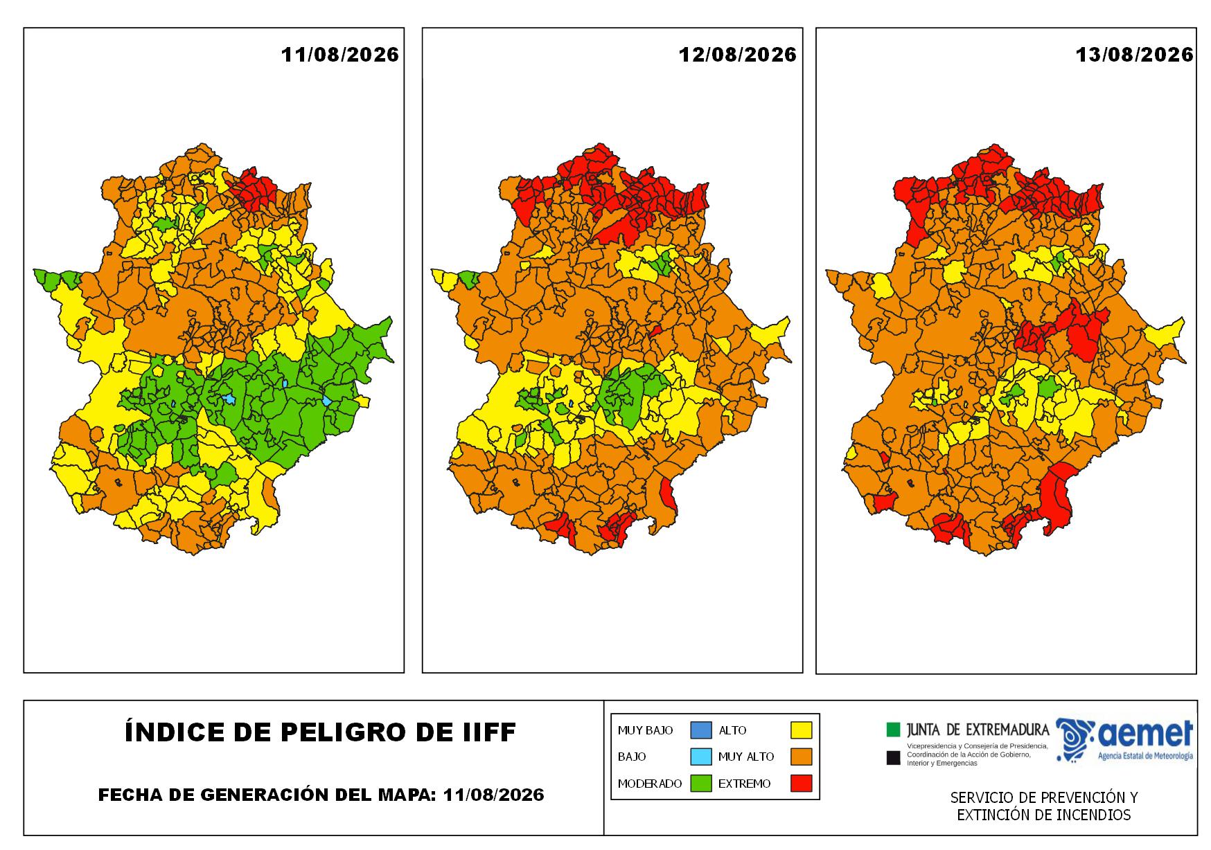 La comarca de la Vera presentará este martes riesgo extremo por incendios forestales La comarca de la Vera presentará este martes riesgo extremo por incendios forestales