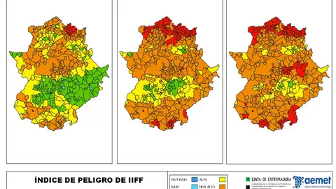 La comarca de la Vera presentará este martes riesgo extremo por incendios forestales La comarca de la Vera presentará este martes riesgo extremo por incendios forestales
