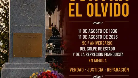 Unidas por Mérida despliega tres pancartas para reivindicar memoria y democracia por los 90 años de la toma de la ciudad Unidas por Mérida despliega tres pancartas para reivindicar memoria y democracia por los 90 años de la toma de la ciudad