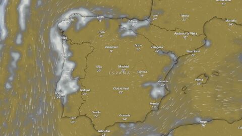Mapa en tiempo real de las nubes en España durante el eclipse. Mapa en tiempo real de las nubes en España durante el eclipse.