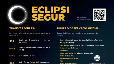 Menorca refuerza la seguridad y restringe el acceso a varios puntos por el eclipse solar Menorca refuerza la seguridad y restringe el acceso a varios puntos por el eclipse solar