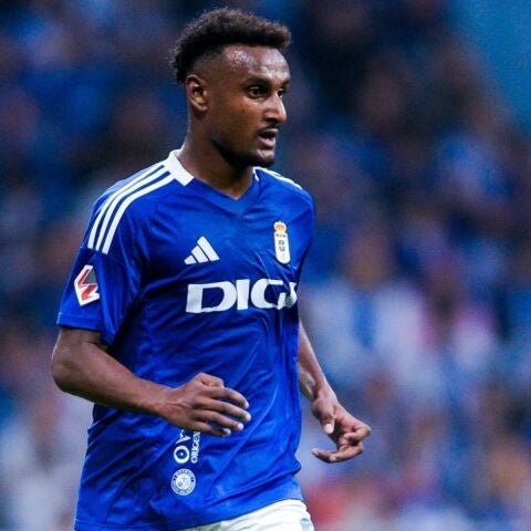 Haissem Hassan, con el Real Oviedo