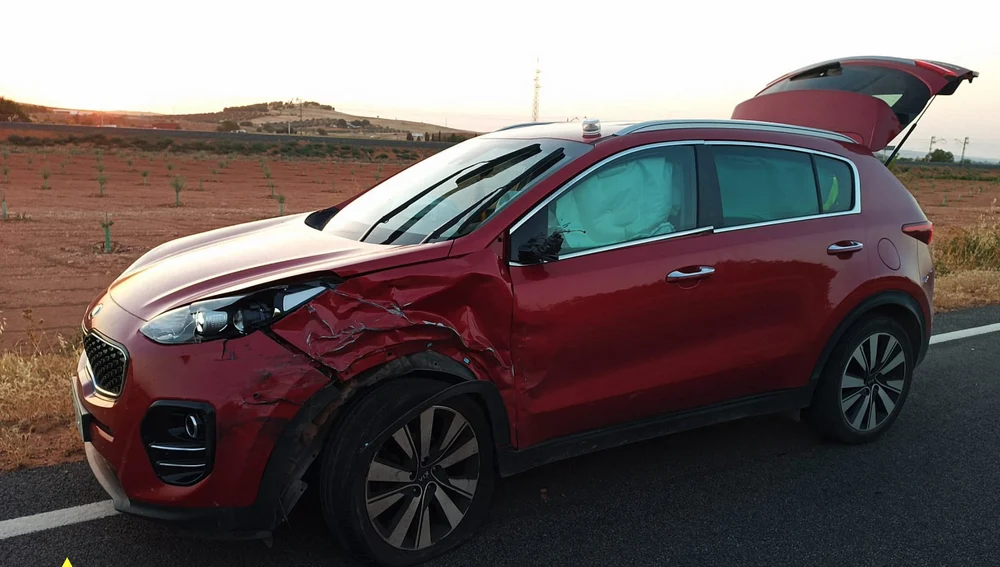 Estado en el que quedó uno de los vehículos accidentados Estado en el que quedó uno de los vehículos accidentados