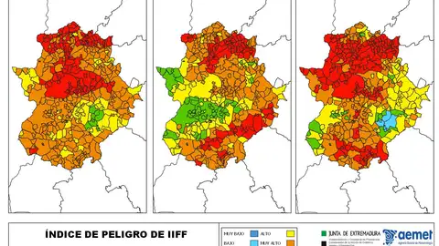 El riesgo extremo por incendio forestal se extiende este viernes, retrocederá el sábado y se incrementará de cara al domingo El riesgo extremo por incendio forestal se extiende este viernes, retrocederá el sábado y se incrementará de cara al domingo