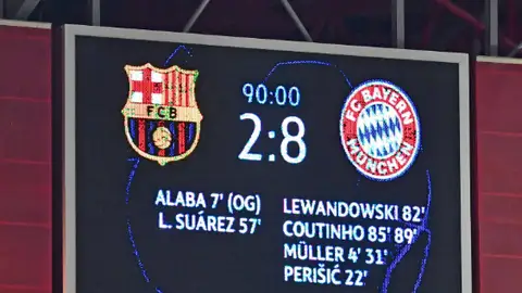 El dardo del Bayern que todo culé querría olvidar: los alemanes vuelven a recordar el famoso 2-8 en Champions El dardo del Bayern que todo culé querría olvidar: los alemanes vuelven a recordar el famoso 2-8 en Champions