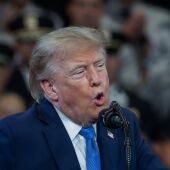 Donald Trump, presidente de Estados Unidos, durante un acto oficial. 