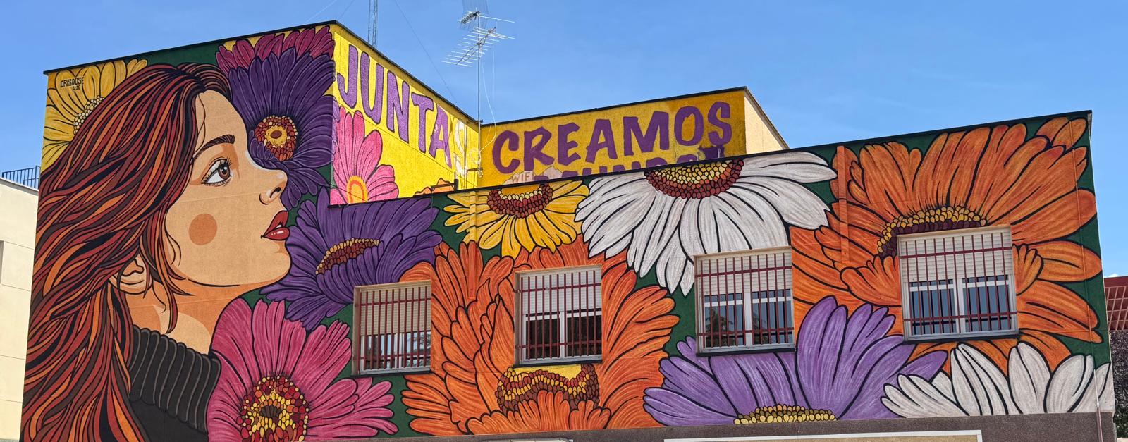 El Centro Social de Villa Román luce con el mural por la igualdad de Crisdose, promovido por el Ayuntamiento de Cuenca El Centro Social de Villa Román luce con el mural por la igualdad de Crisdose, promovido por el Ayuntamiento de Cuenca
