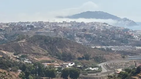 Vista aérea de Ceuta desde Marruecos Vista aérea de Ceuta desde Marruecos