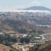 Vista aérea de Ceuta desde Marruecos
