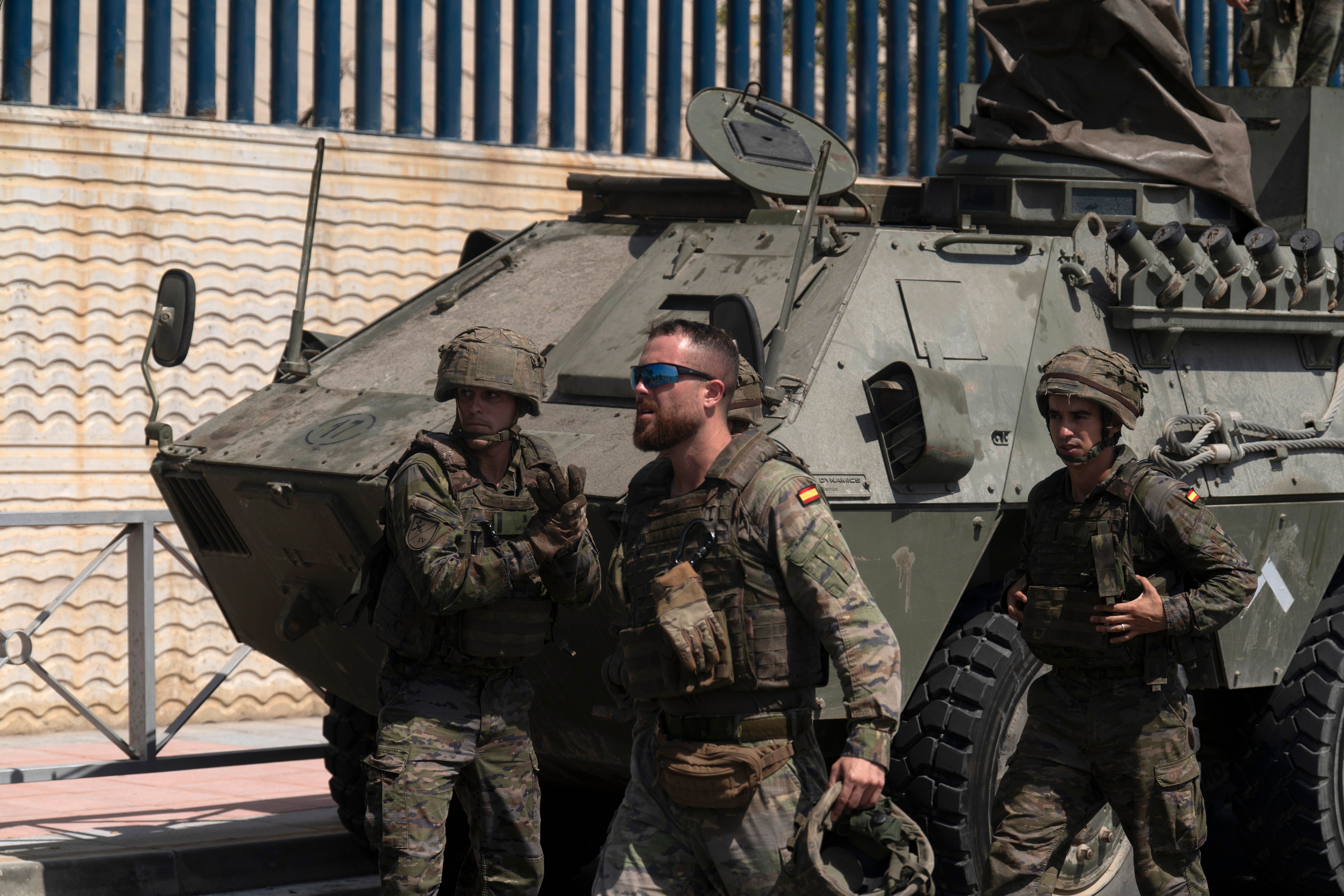 Spanish army are deployed in the border between Spain and Morocco on August 14, 2026 in Ceuta, Spain. Spanish army are deployed in the border between Spain and Morocco on August 14, 2026 in Ceuta, Spain.