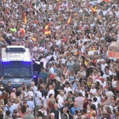 Marcha hacia la plaza de los Reyes bajo el lema “Basta ya. Ceuta no se rinde”, a 9 de agosto de 2026, en Ceuta (España).