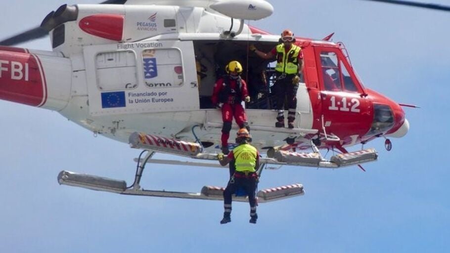 Actuaci&oacute;n del Helic&oacute;ptero del Grupo de Emergencias y Salvamento (GES)