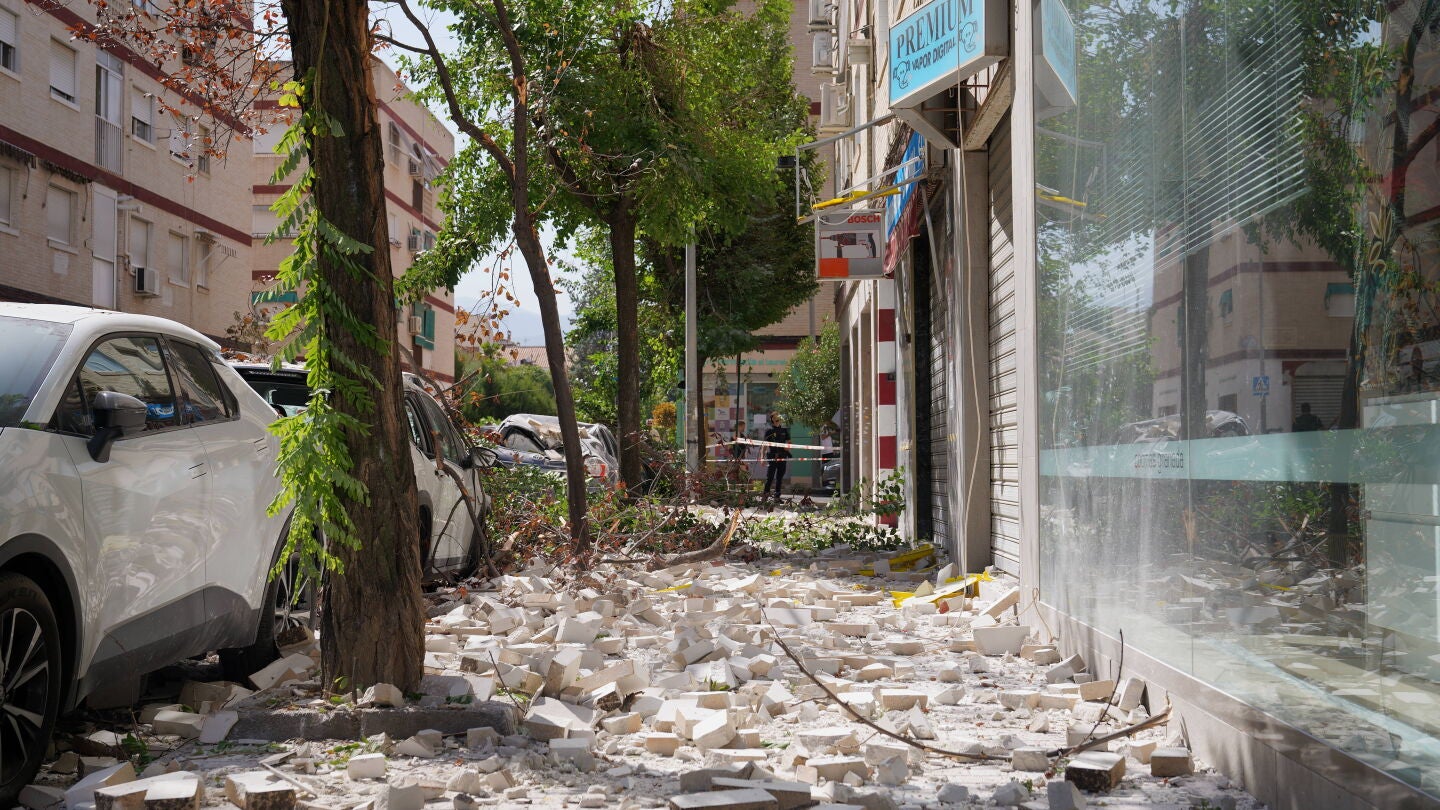 Images of the damage caused by the earthquake. 18 August 2026 in Granada, Andalusia, Spain.