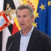 The leader of the Popular Party, Alberto Nuñez Feijoo, addresses the media at the Ceuta Assembly Palace on 19 August 2026, in Ceuta, Spain. The leader of the Popular Party, Alberto Nuñez Feijoo, addresses the media at the Ceuta Assembly Palace on 19 August 2026, in Ceuta, Spain.
