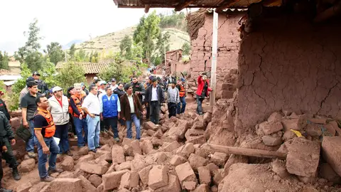 Imagen de archivo del terremoto registrado en Perú en el año 2014 Imagen de archivo del terremoto registrado en Perú en el año 2014