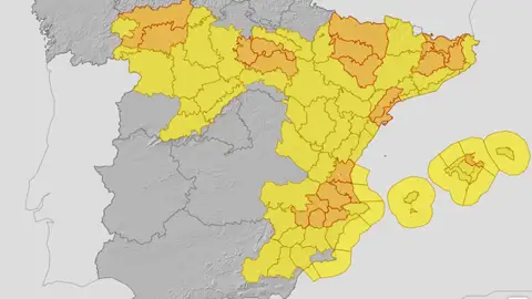 Avisos meteorológicos de la Aemet para este jueves, 20 de agosto Avisos meteorológicos de la Aemet para este jueves, 20 de agosto