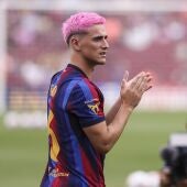 El jugador del F.C Barcelona, Gavi, durante la celebración del Trofeo Joan Gamper
