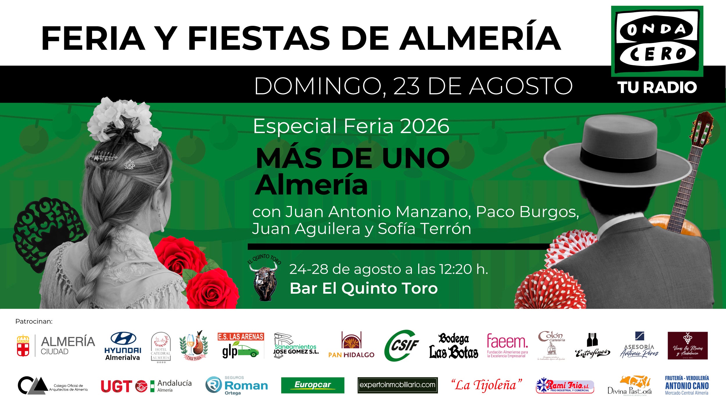 Feria de Almería 2026: los imprescindibles del 23 agosto Feria de Almería 2026: los imprescindibles del 23 agosto