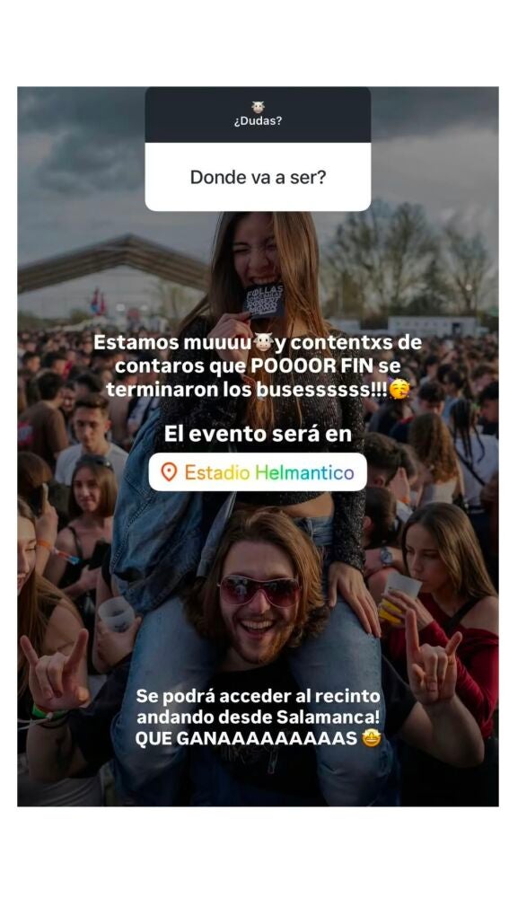 Anuncio del evento