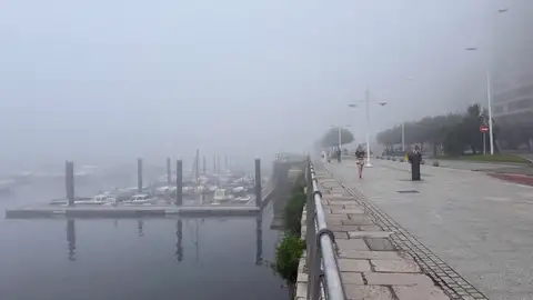 Niebla en la zona de Puertochico de Santander, este martes pasado Niebla en la zona de Puertochico de Santander, este martes pasado