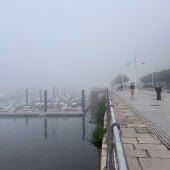 Niebla en la zona de Puertochico de Santander, este martes pasado