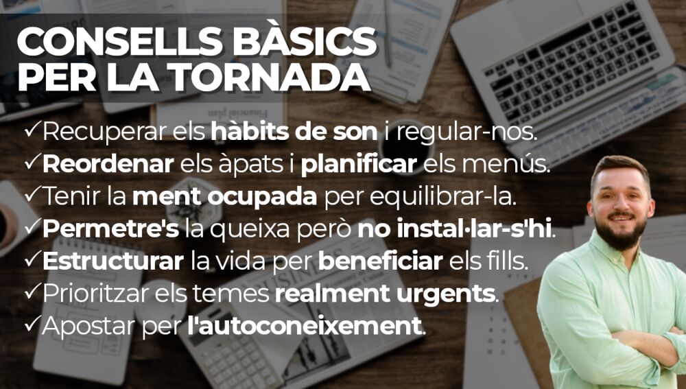 Consells per una bona tornada de les vacances a la feina