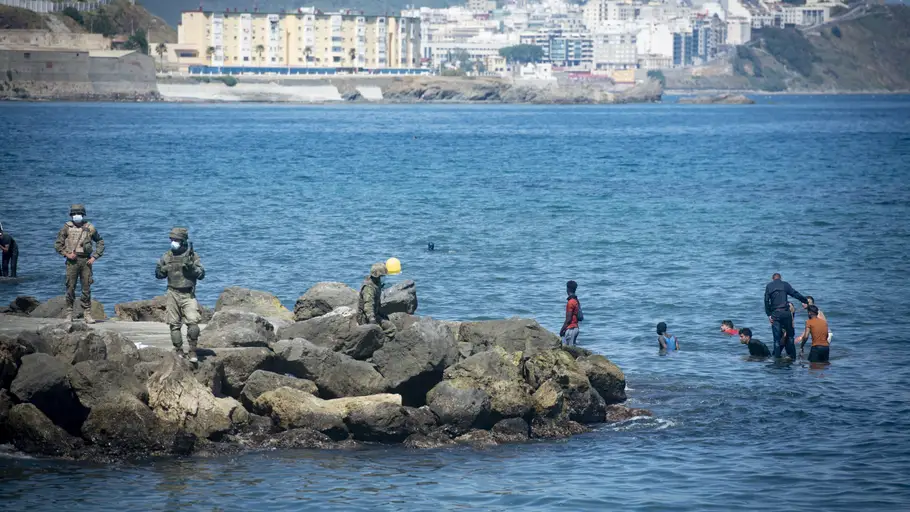Migrant influx to Ceuta Migrant influx to Ceuta/ Getty