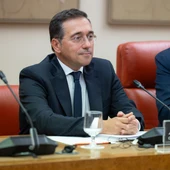 Albares durante la comparecencia en la Comisión de Asuntos Exteriores. Albares durante la comparecencia en la Comisión de Asuntos Exteriores.