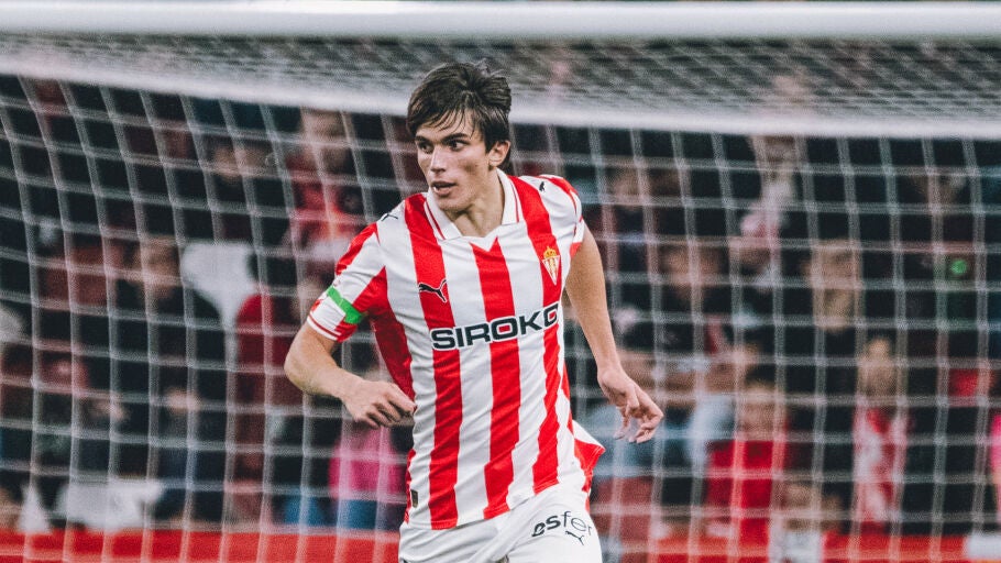 Cuenca en un partido con el Sporting