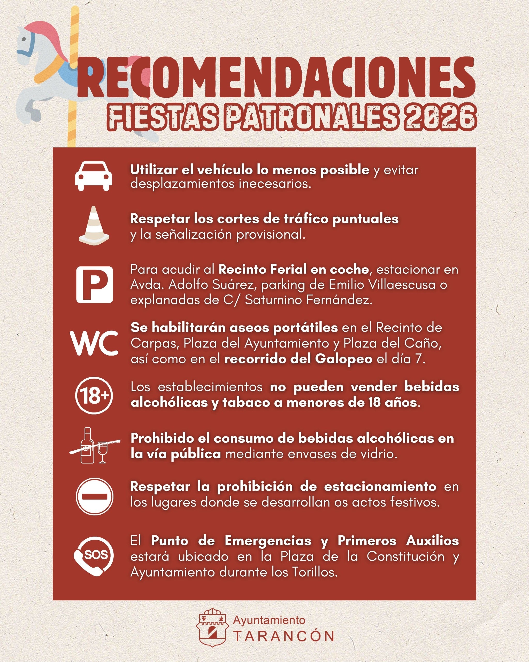 Recomendaciones fiestas patronales Tarancón 2026 Recomendaciones fiestas patronales Tarancón 2026