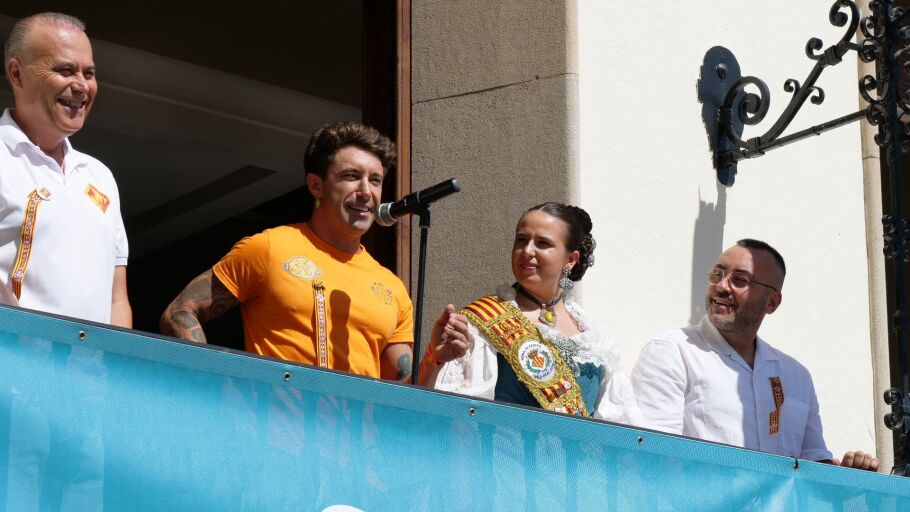 El chef Bosquet durante la Crida a la Festa en Vila-real. 