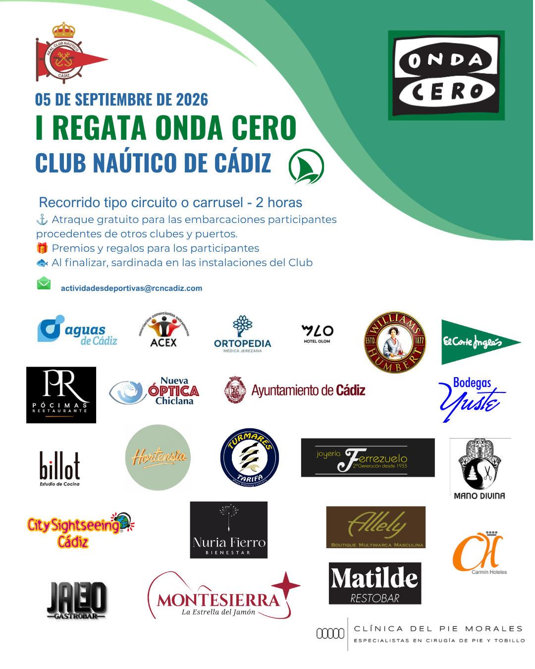 Primera Regata Onda Cero en la Bahía de Cádiz: así será la competición de vela del 5 de septiembre Primera Regata Onda Cero en la Bahía de Cádiz: así será la competición de vela del 5 de septiembre