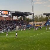 Última acción del partido disputado ante el Real Unión