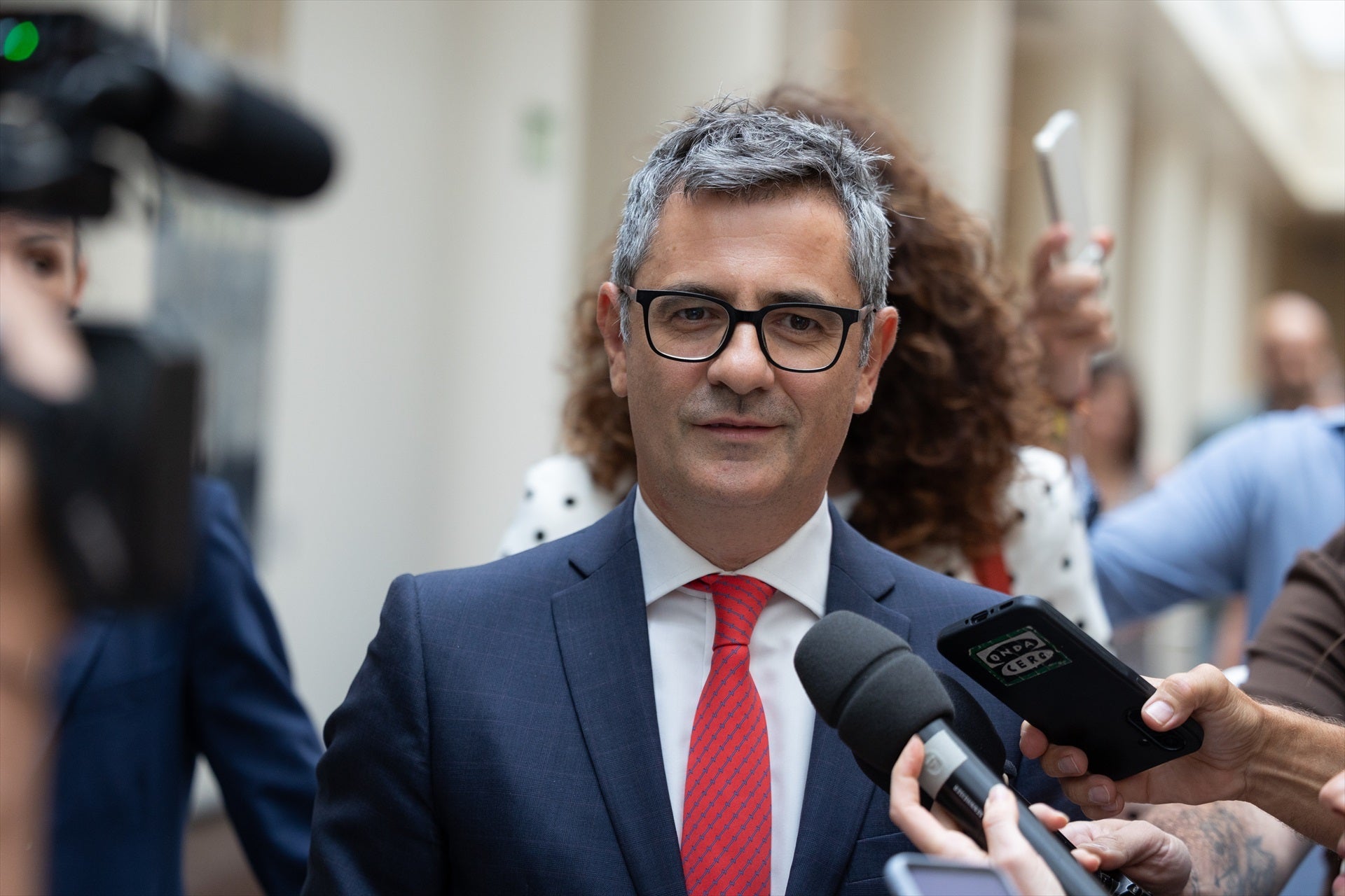 El ministro de la Presidencia, Justicia y Relaciones con las Cortes, Félix Bolaños, a su llegada a una sesión plenaria en el Senado, a 8 de septiembre de 2026, en Madrid (España). El ministro de la Presidencia, Justicia y Relaciones con las Cortes, Félix Bolaños, a su llegada a una sesión plenaria en el Senado, a 8 de septiembre de 2026, en Madrid (España).