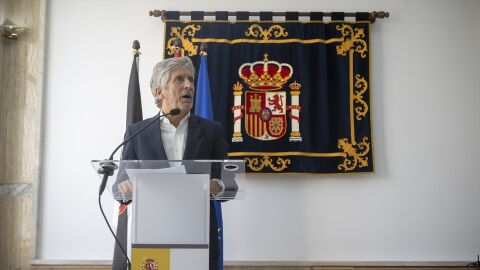 El ministro del Interior, Fernando Grande-Marlaska, atiende a los medios en la Delegación del Gobierno en Ceuta, a 8 de septiembre de 2026, en Ceuta (España). El ministro del Interior, Fernando Grande-Marlaska, atiende a los medios en la Delegación del Gobierno en Ceuta, a 8 de septiembre de 2026, en Ceuta (España).