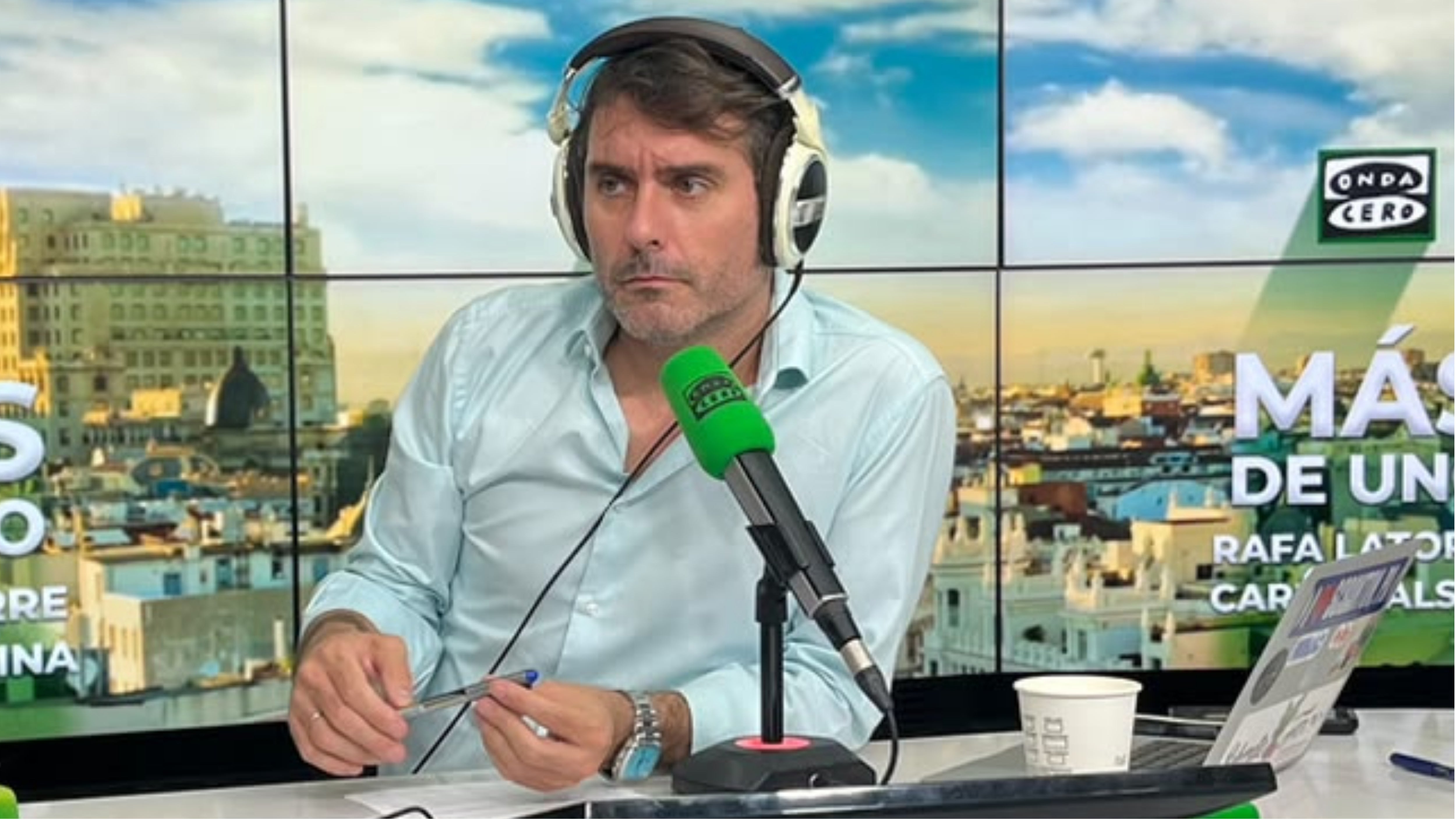 Rafa Latorre, en el estudio de Onda Cero Rafa Latorre, en el estudio de Onda Cero