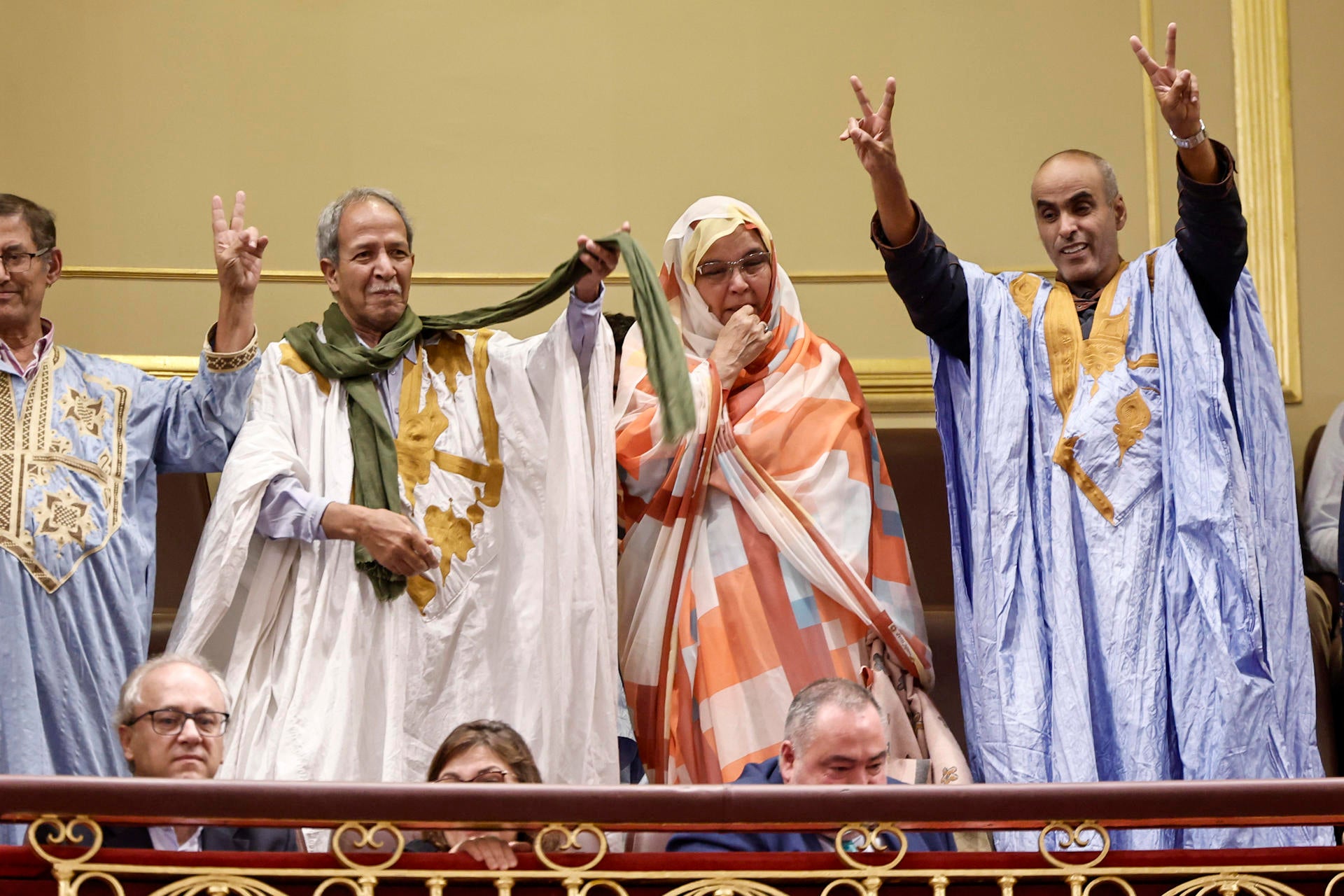 Representantes saharauis en el pleno del Congreso a 10 de septiembre de 2026. Representantes saharauis en el pleno del Congreso a 10 de septiembre de 2026.