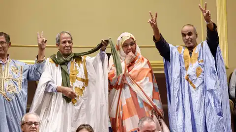 Representantes saharauis en el pleno del Congreso a 10 de septiembre de 2026. Representantes saharauis en el pleno del Congreso a 10 de septiembre de 2026.