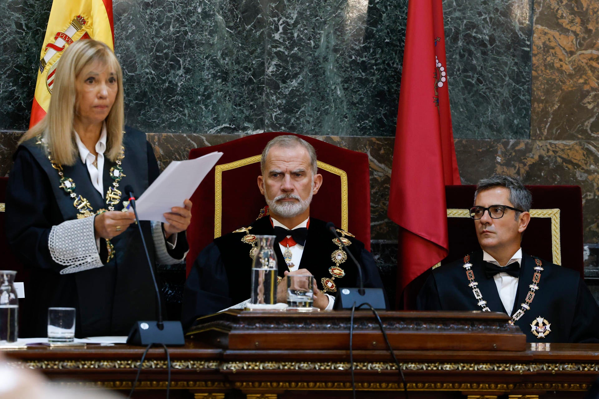 La presidenta del Consejo General del Poder Judicial, Isabel Perelló, durante el acto de apertura del Año Judicial La presidenta del Consejo General del Poder Judicial, Isabel Perelló, durante el acto de apertura del Año Judicial