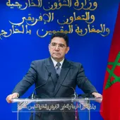 El ministro marroquí de Exteriores, Nasser Bourita, durante una rueda de prensa en Rabat, Marruecos, en abril de 2026. El ministro marroquí de Exteriores, Nasser Bourita, durante una rueda de prensa en Rabat, Marruecos, en abril de 2026.