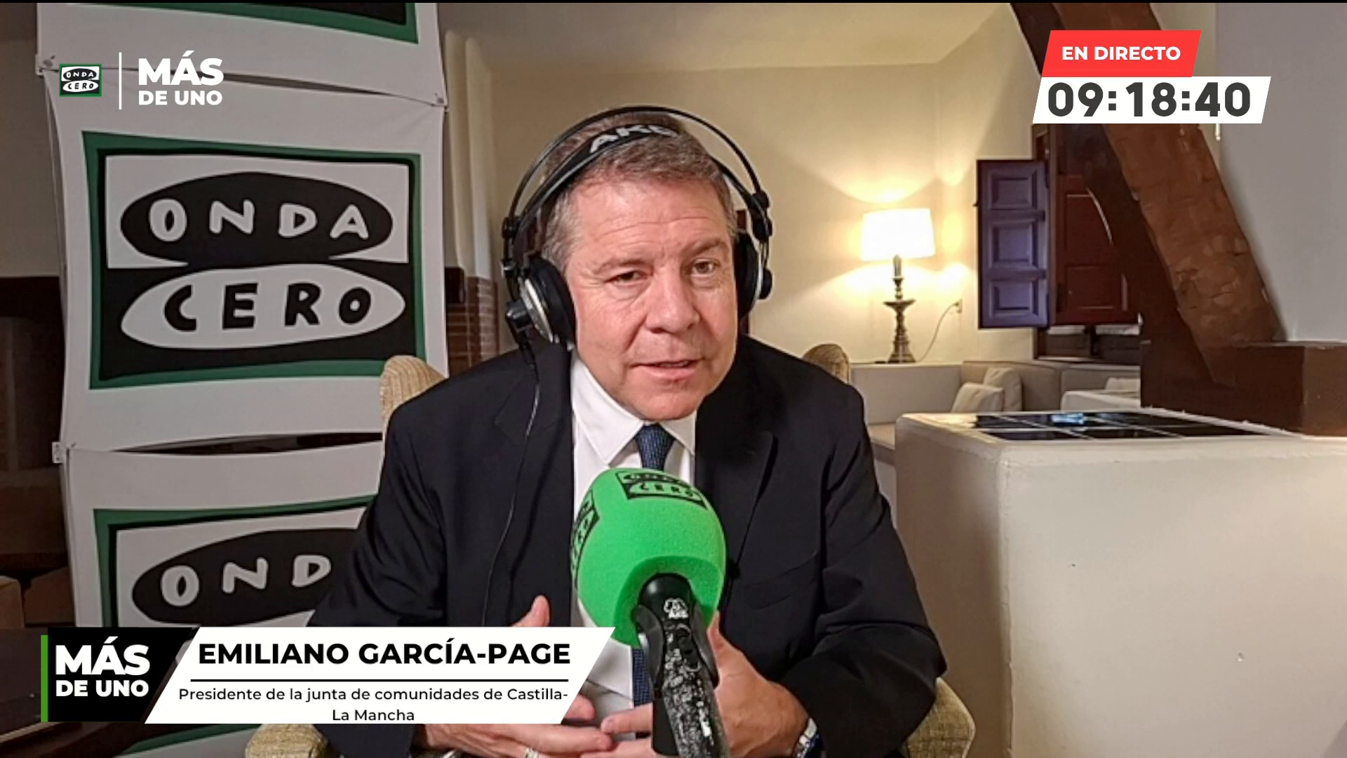 Emiliano García Page, en Más de Uno Emiliano García Page, en Más de Uno
