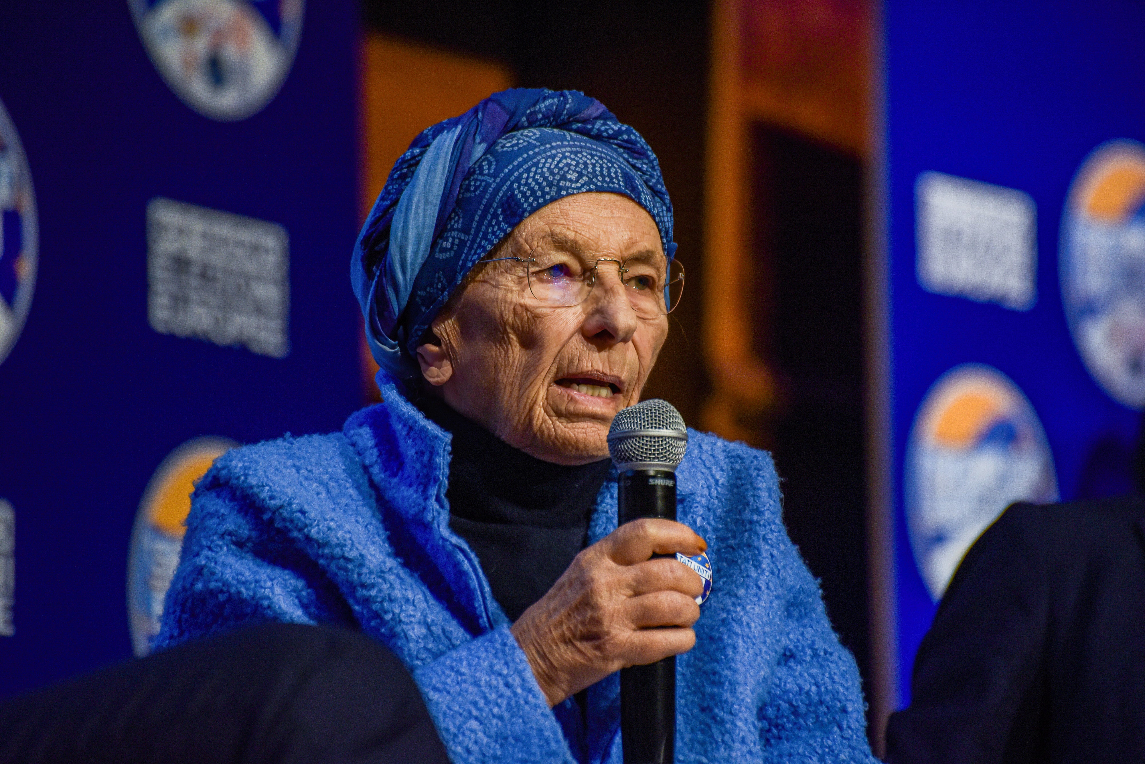 Emma Bonino, en un acto de campaña durante las elecciones europeas de 2024 Emma Bonino, en un acto de campaña durante las elecciones europeas de 2024