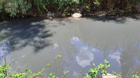 El r&iacute;o Ubrique con contaminaci&oacute;n