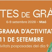 Maó reprograma para este viernes los actos de las fiestas de Gràcia Maó reprograma para este viernes los actos de las fiestas de Gràcia