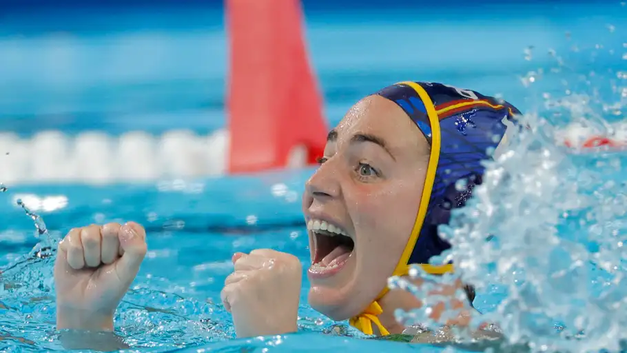 Maica García celebra la medalla de oro conseguida en los JJOO de 2024 Maica García celebra la medalla de oro conseguida en los JJOO de 2024