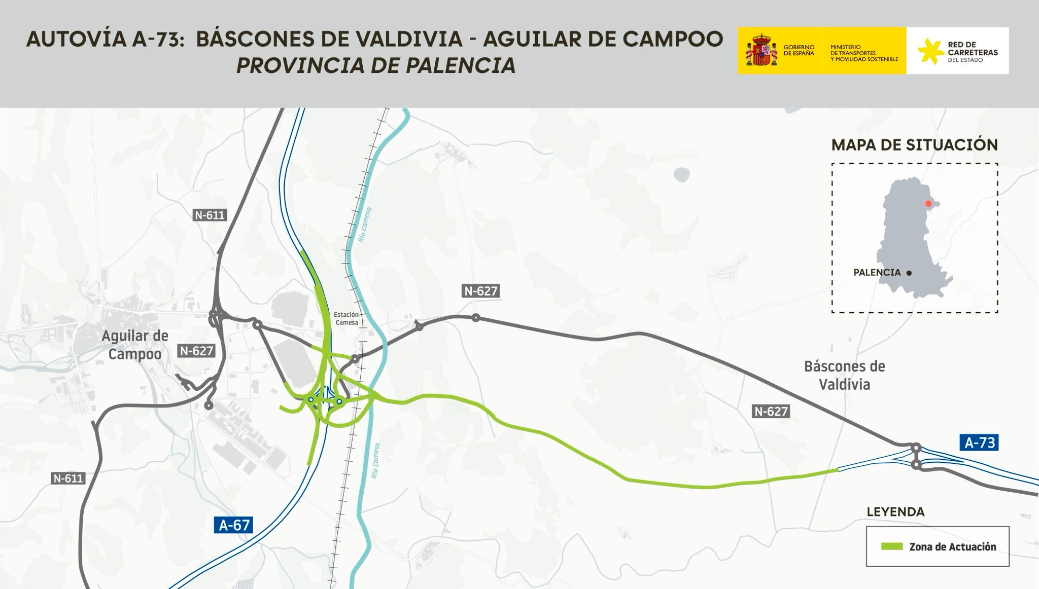 Transportes somete a información pública el trazado de la autovía A-73 entre Báscones de Valdivia y Aguilar de Campoo Transportes somete a información pública el trazado de la autovía A-73 entre Báscones de Valdivia y Aguilar de Campoo