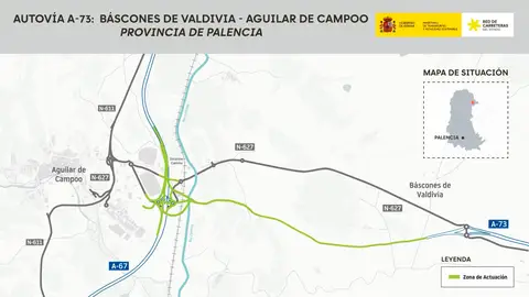 Transportes somete a información pública el trazado de la autovía A-73 entre Báscones de Valdivia y Aguilar de Campoo Transportes somete a información pública el trazado de la autovía A-73 entre Báscones de Valdivia y Aguilar de Campoo